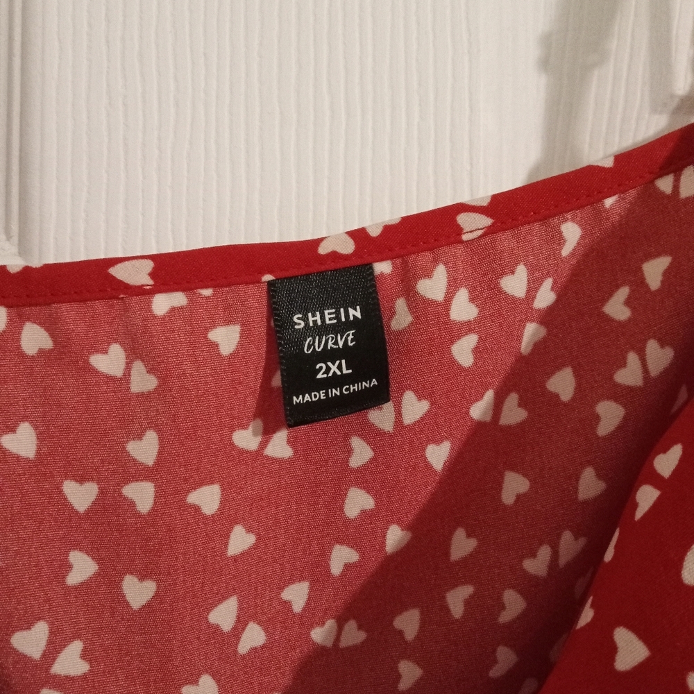 Red Heart Dress with Spaghetti Straps, 2XL - Picture 2 of 3